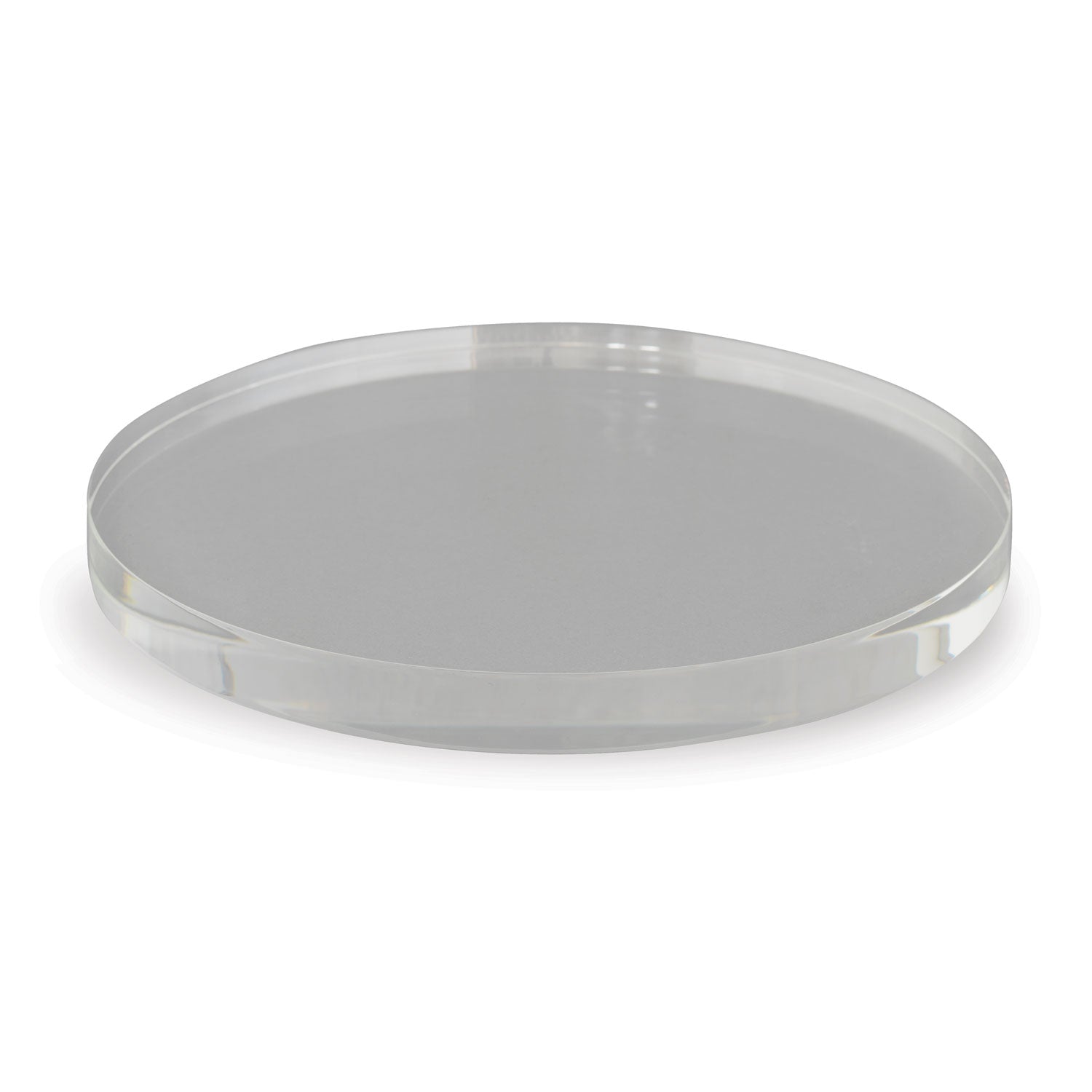 Clear Lucite Round Stand 11"D (set of 2)