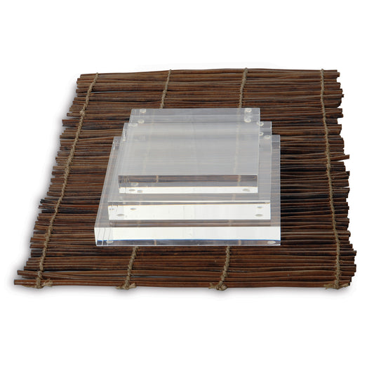 Clear Lucite Square Stand 6" (set of 2)