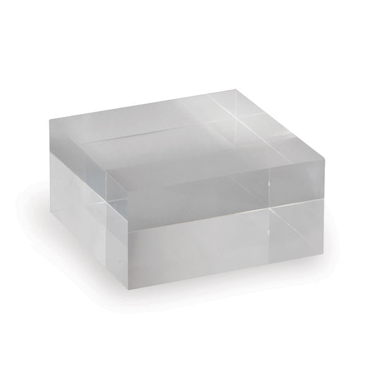 Clear Lucite Square Stand 4"x2" (set of 2)