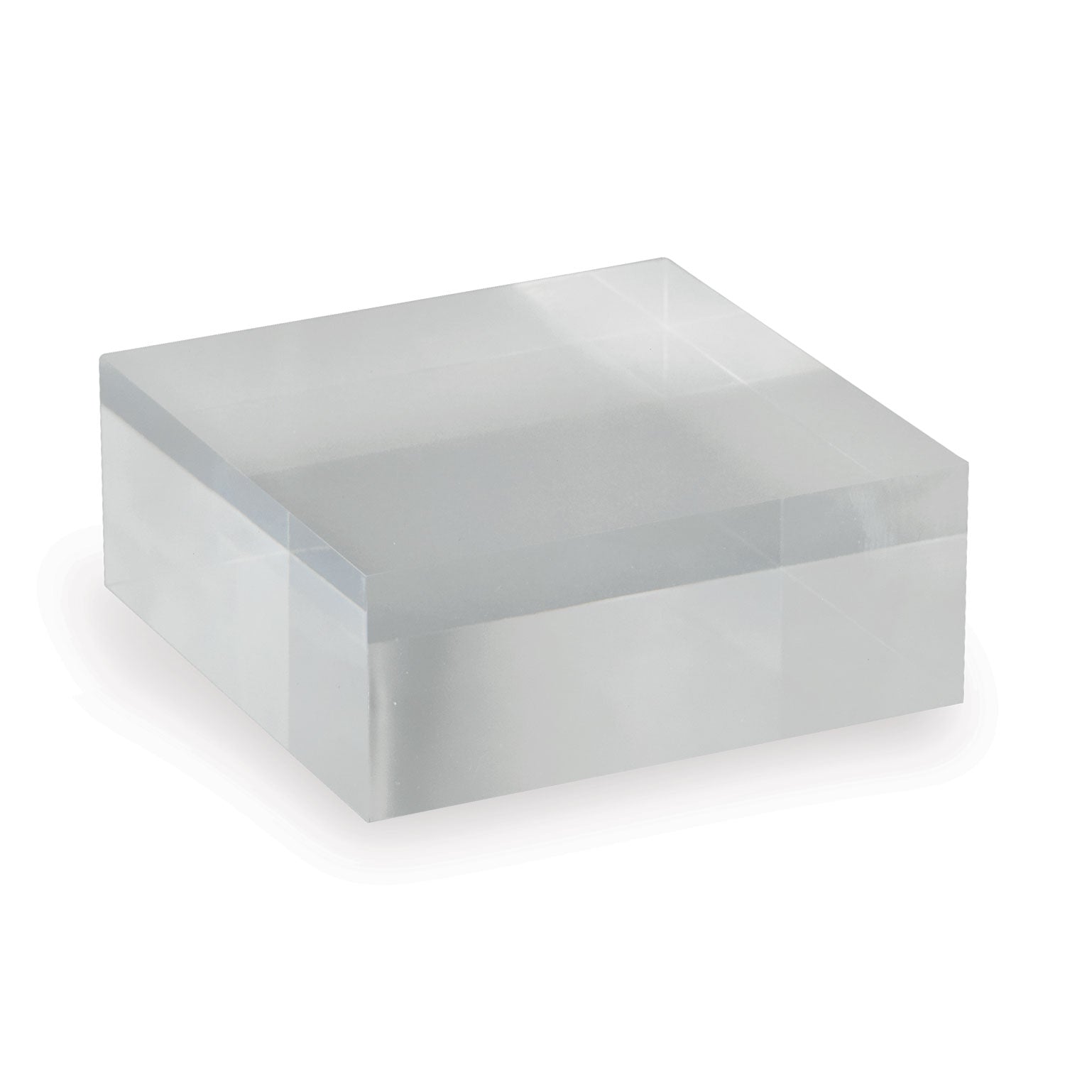 Clear Lucite Square Stand 5"x2" (set of 2)