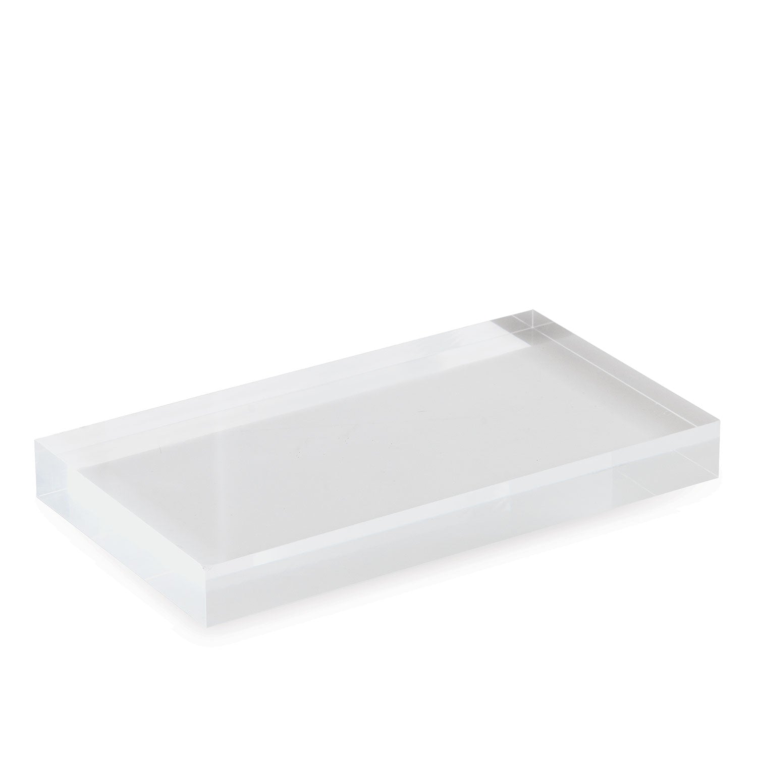 Clear Lucite Rectangle Stand Small (set of 2)