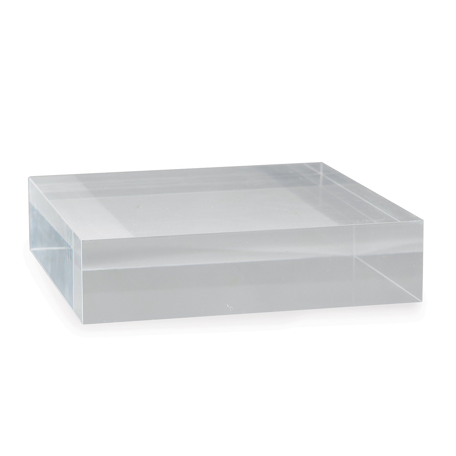 Clear Lucite Square Stand 8" X 8" X 2"H Set/2