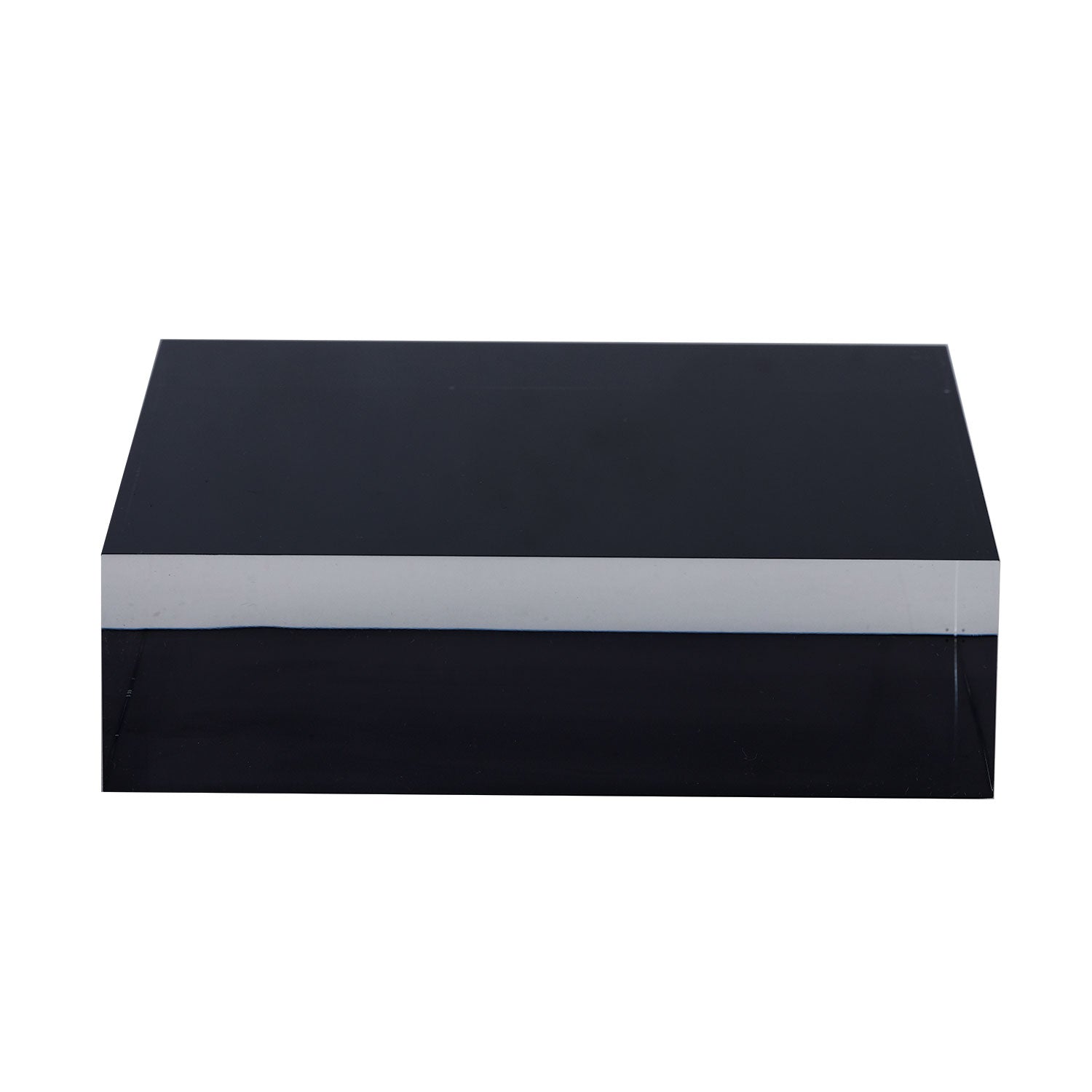 Onyx Lucite Square Stand 7" x 2" (set of 2)