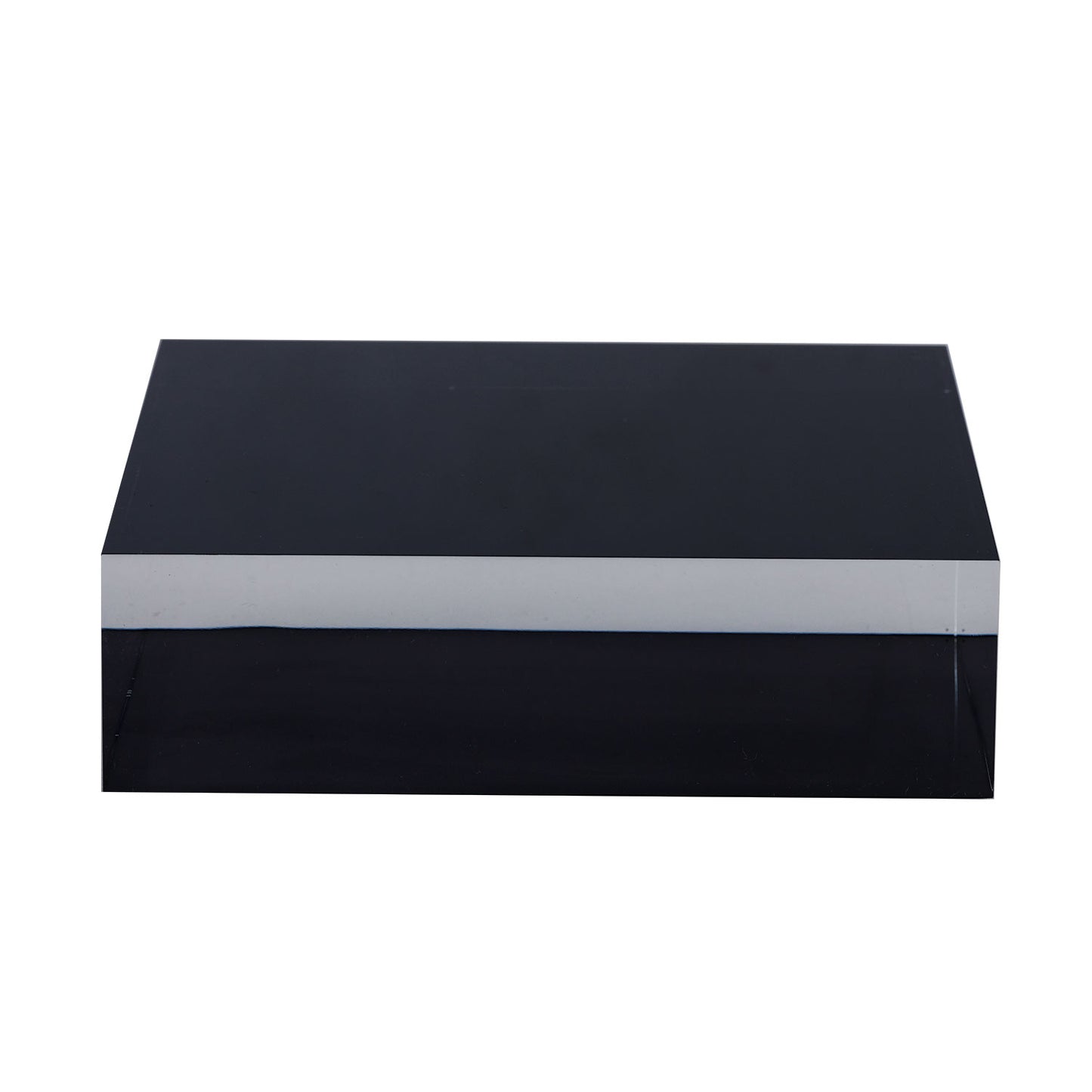 Onyx Lucite Square Stand 7" x 2" (set of 2)