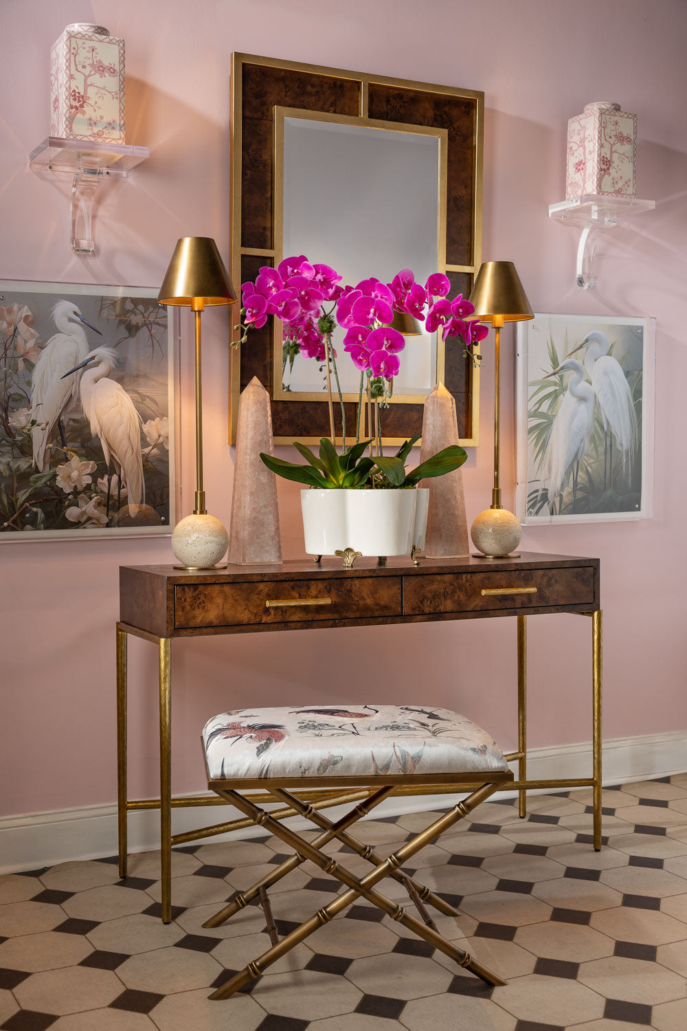 Lauderdale Brass Herons Bench