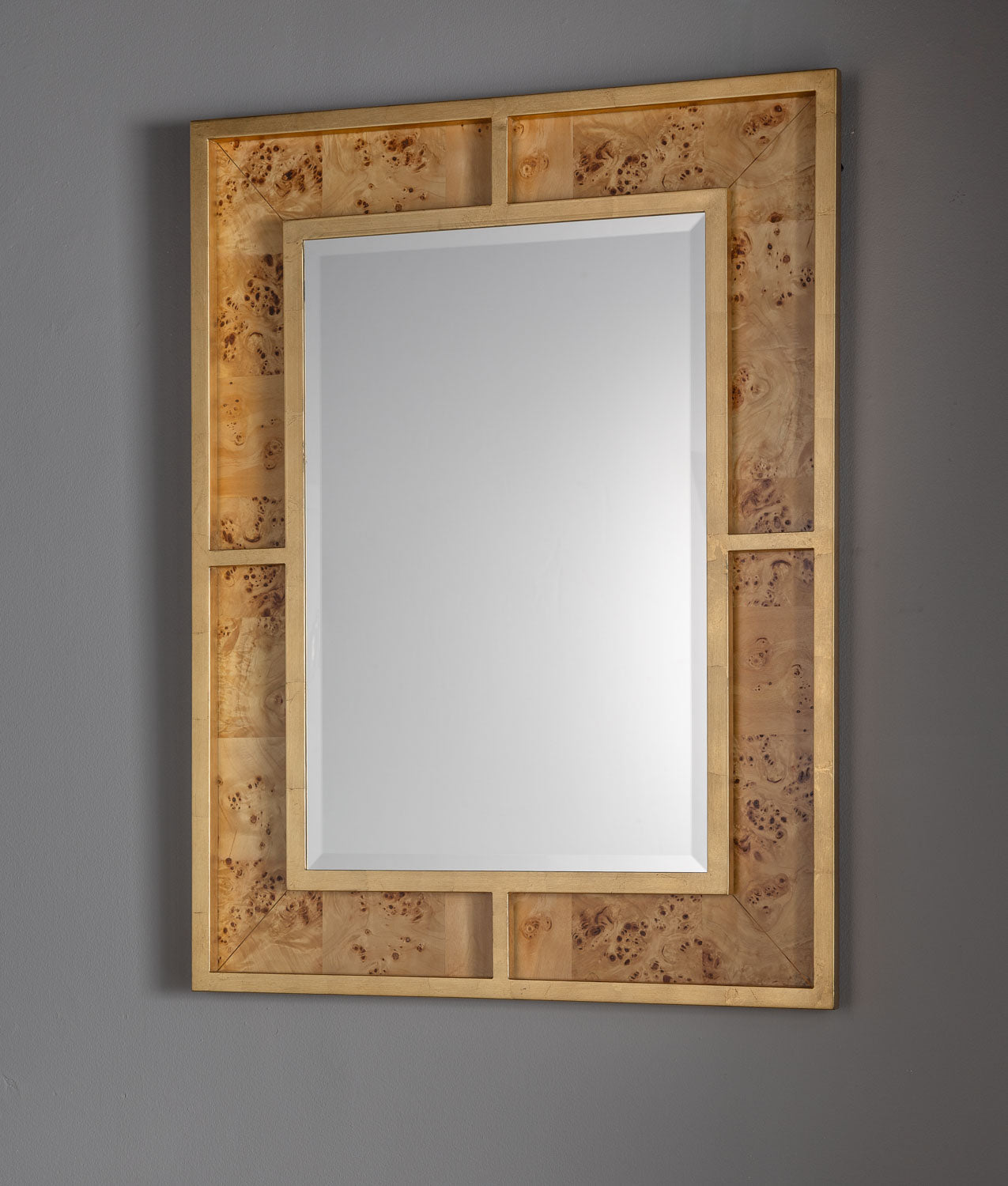 Bedford Gold Monarch Burl Mirror