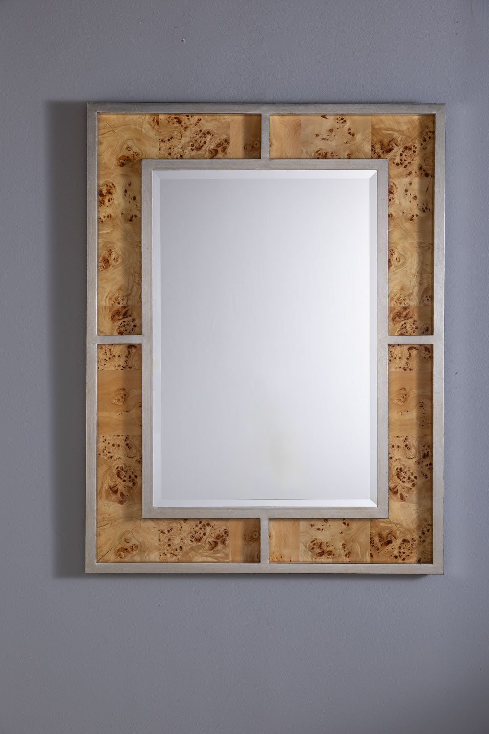 Bedford Silver Monarch Burl Mirror