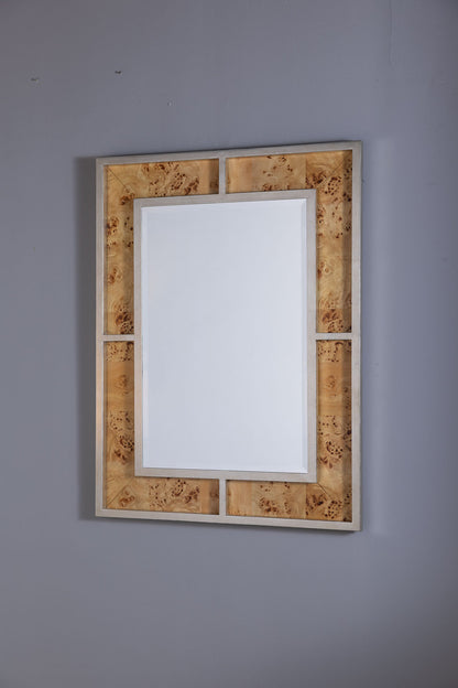 Bedford Silver Monarch Burl Mirror