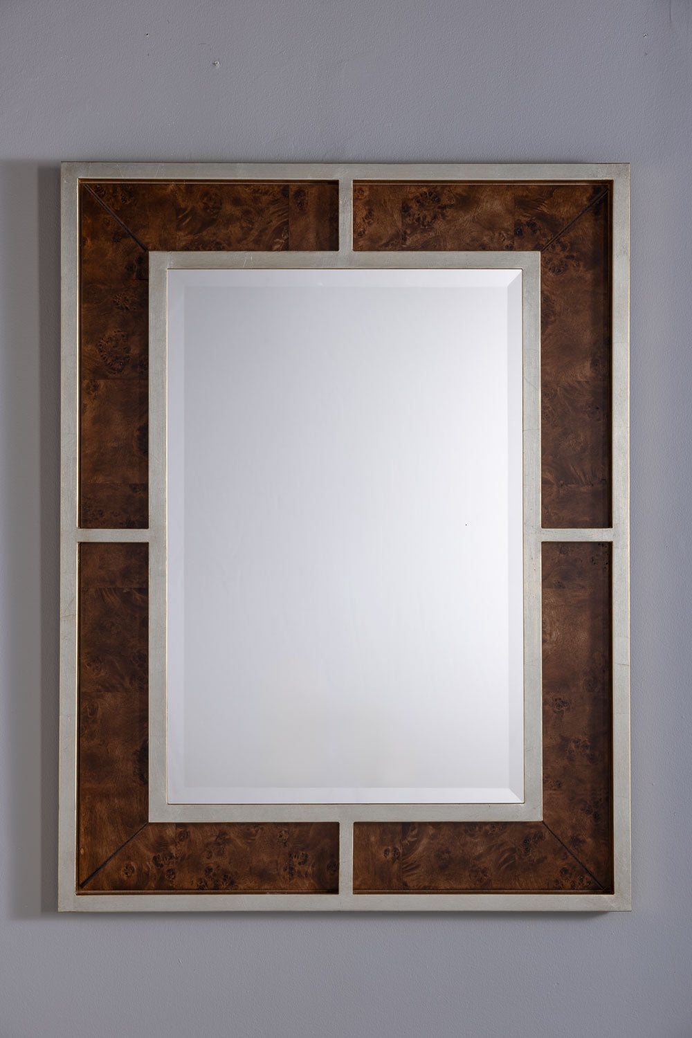 Bedford Silver Whiskey Burl Mirror