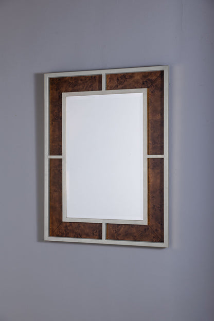Bedford Silver Whiskey Burl Mirror