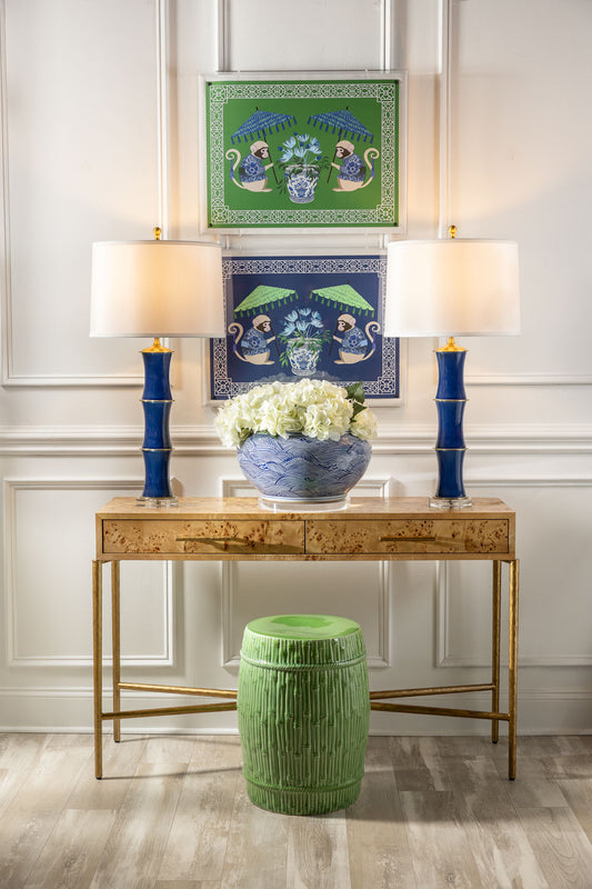 Bamboo Garden Stool Apple Green