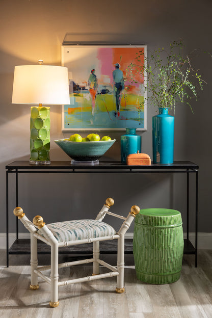 Bamboo Garden Stool Apple Green