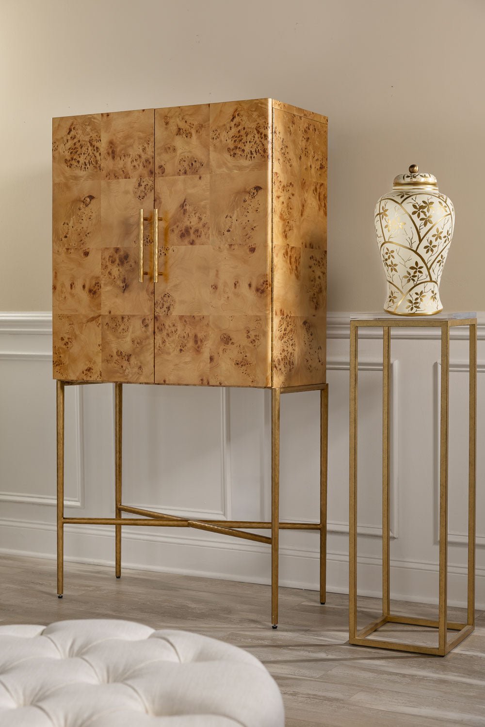 Drake Gold/Lucite Pedestals (set of 2)