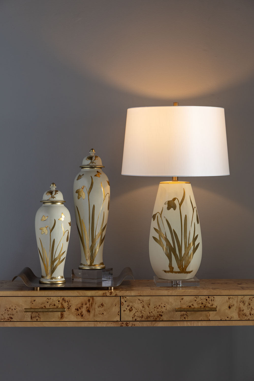 Gilded Iris Jar Large