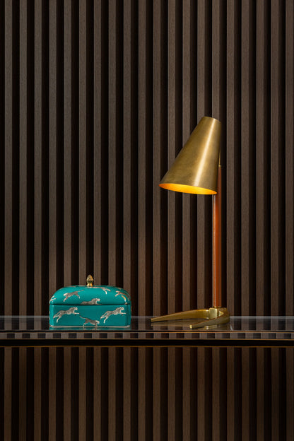 Leaping Cheetah Teal Box