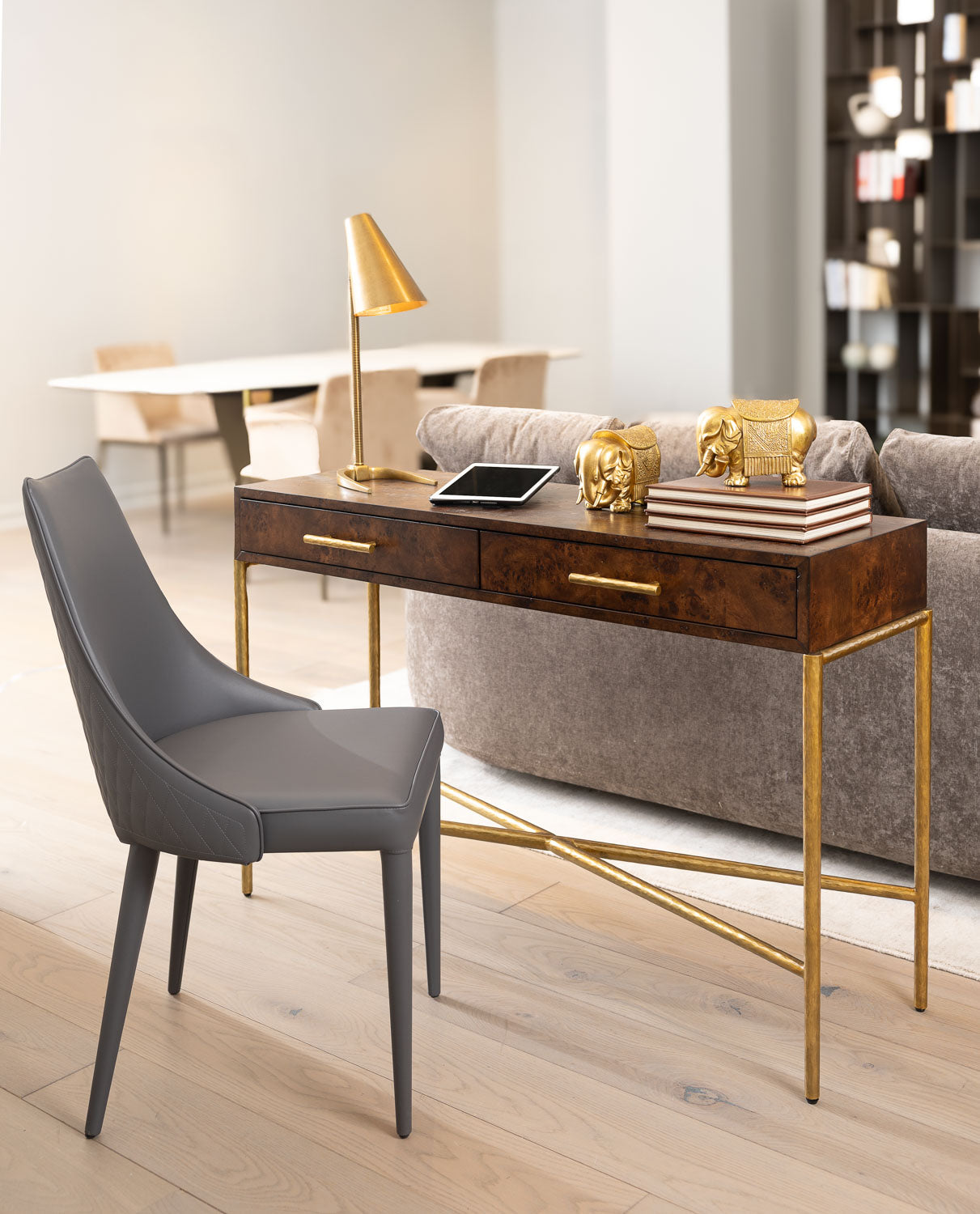 Whiskey Burlwood Console